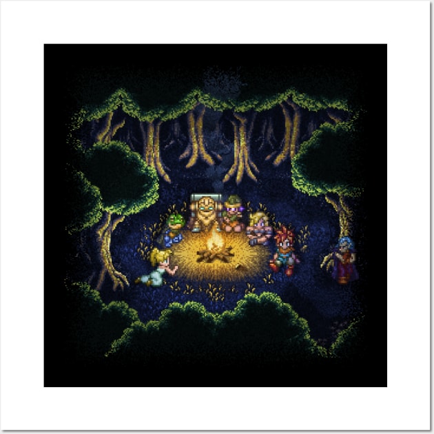 Chrono Camping PIxels Wall Art by Kari Likelikes